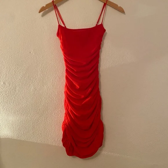 princess polly red homecoming dress Off-Shoulder Layered Bubble Hem Corset Mini Dress in True Red - 4